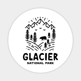 Glacier National Park - Glacier Majesty Escapade Magnet